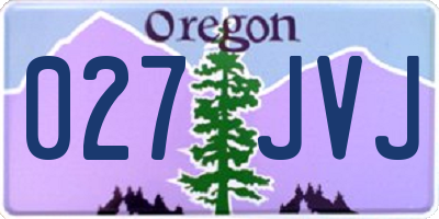 OR license plate 027JVJ