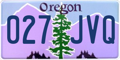 OR license plate 027JVQ