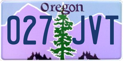 OR license plate 027JVT