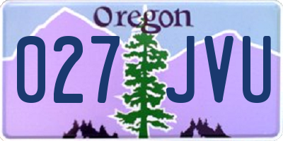 OR license plate 027JVU