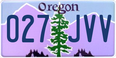 OR license plate 027JVV