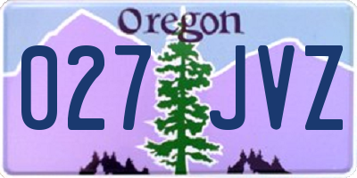 OR license plate 027JVZ