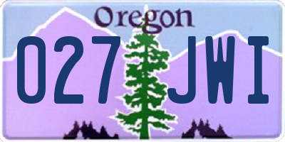 OR license plate 027JWI