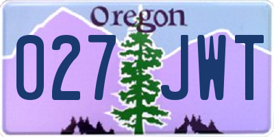 OR license plate 027JWT