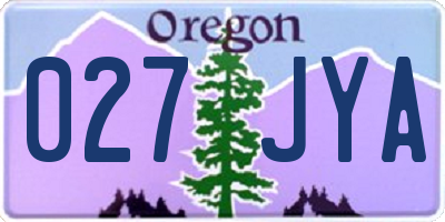 OR license plate 027JYA