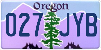 OR license plate 027JYB