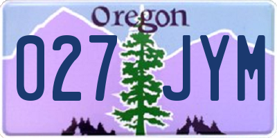 OR license plate 027JYM