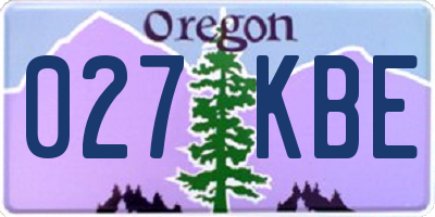 OR license plate 027KBE