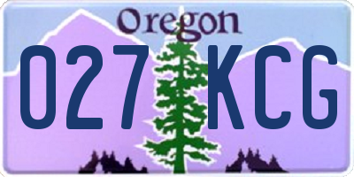 OR license plate 027KCG