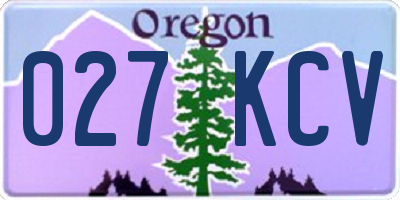 OR license plate 027KCV