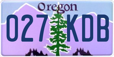 OR license plate 027KDB