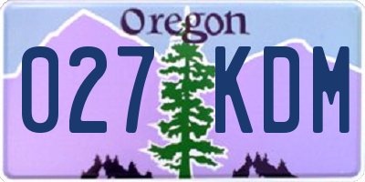 OR license plate 027KDM