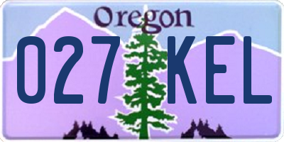 OR license plate 027KEL
