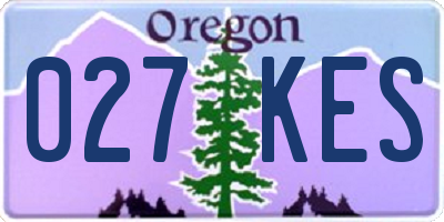 OR license plate 027KES