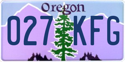 OR license plate 027KFG