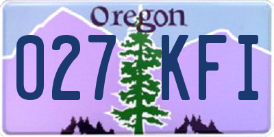 OR license plate 027KFI