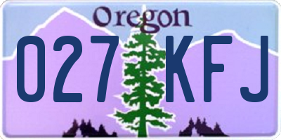 OR license plate 027KFJ