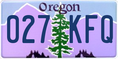OR license plate 027KFQ