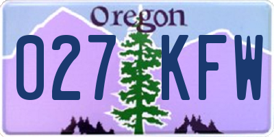 OR license plate 027KFW