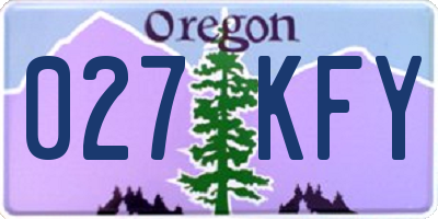 OR license plate 027KFY