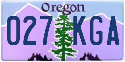 OR license plate 027KGA