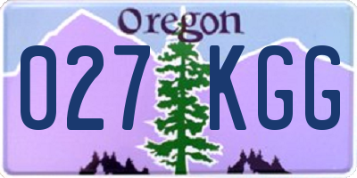 OR license plate 027KGG
