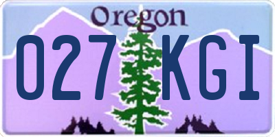 OR license plate 027KGI