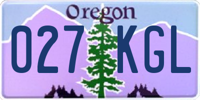 OR license plate 027KGL