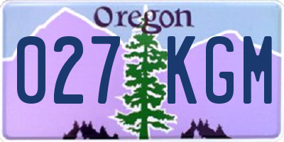 OR license plate 027KGM