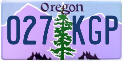 OR license plate 027KGP