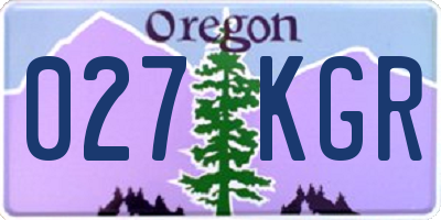 OR license plate 027KGR