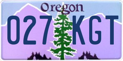 OR license plate 027KGT