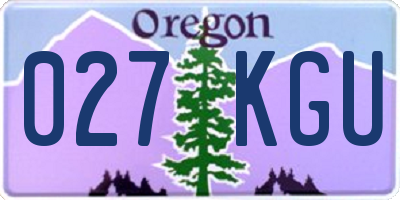 OR license plate 027KGU