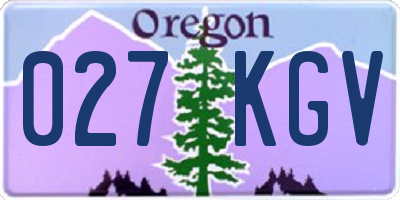 OR license plate 027KGV