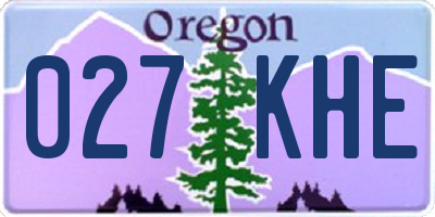 OR license plate 027KHE