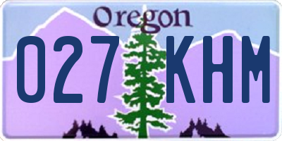 OR license plate 027KHM