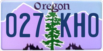 OR license plate 027KHO