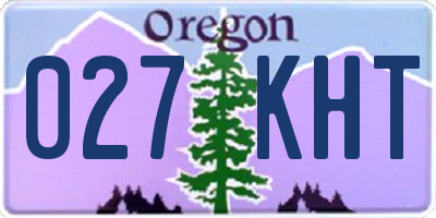OR license plate 027KHT