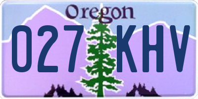 OR license plate 027KHV