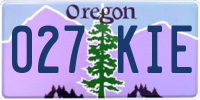 OR license plate 027KIE