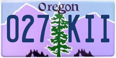 OR license plate 027KII