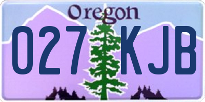 OR license plate 027KJB