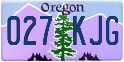 OR license plate 027KJG