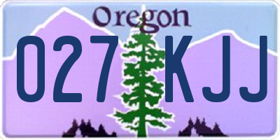 OR license plate 027KJJ
