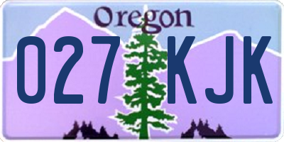 OR license plate 027KJK
