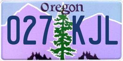 OR license plate 027KJL