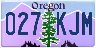 OR license plate 027KJM