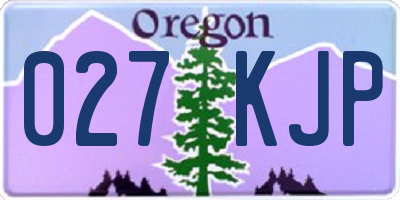OR license plate 027KJP