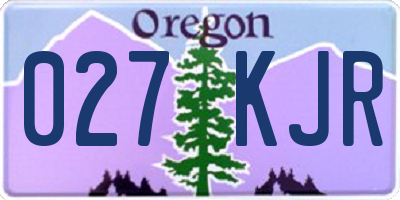 OR license plate 027KJR