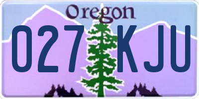 OR license plate 027KJU